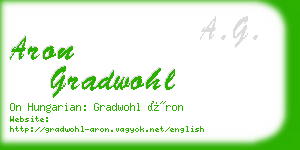 aron gradwohl business card